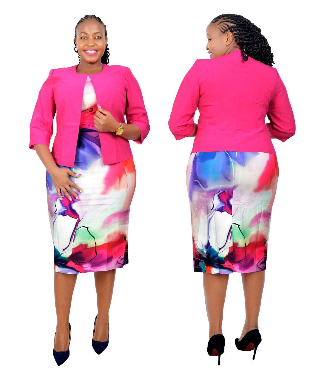 Hot Sale Africa Women Plus Size two pieces turkey women office dresses Plus Size Brocade Church Women's Suits