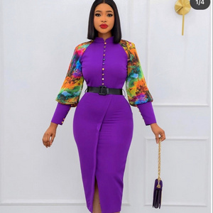 Temperament Africa Turkey Office Business Wear Plus Size Women's Casual Dresses