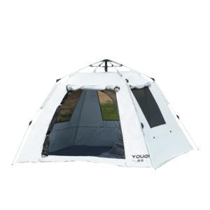 Outdoor Hexagonal Square Silver Rubber Canopy Tent Coated With Sunscreen Camping Picnic Sunshade