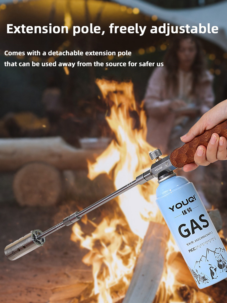 YouQi Wildcamp Luxury Metal Portable Refillable Butane Gas Smoking Gun Cigar Torch Lighter with Flame