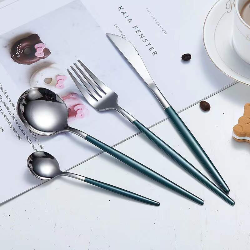 24 PCS Trending Products High Quality Stainless Steel Fork And Knife Set Cutlery