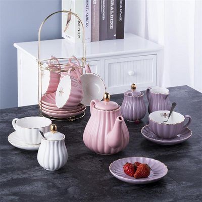 British Afternoon Tea Set Luxury Nordic Style European Ceramic Home Teapot Coffee Cup Set Gift Box