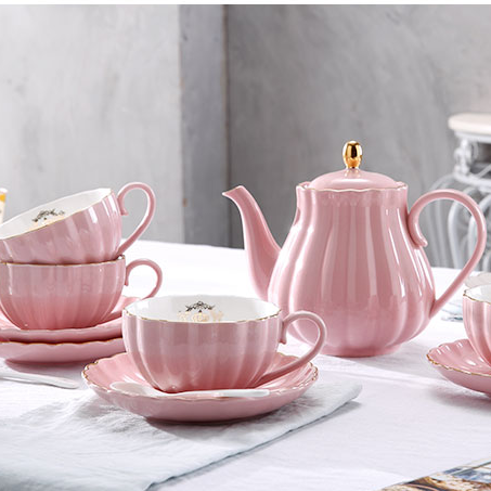 British Afternoon Tea Set Luxury Nordic Style European Ceramic Home Teapot Coffee Cup Set Gift Box