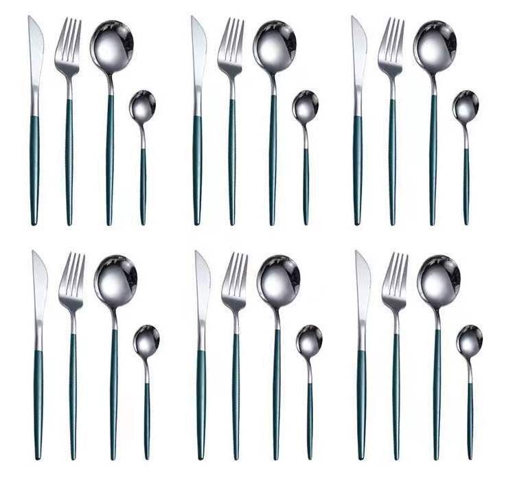 24 PCS Trending Products High Quality Stainless Steel Fork And Knife Set Cutlery