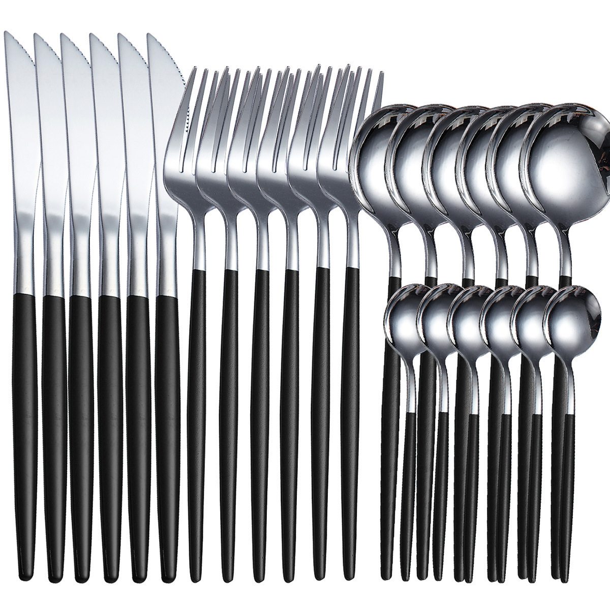 24 PCS Trending Products High Quality Stainless Steel Fork And Knife Set Cutlery