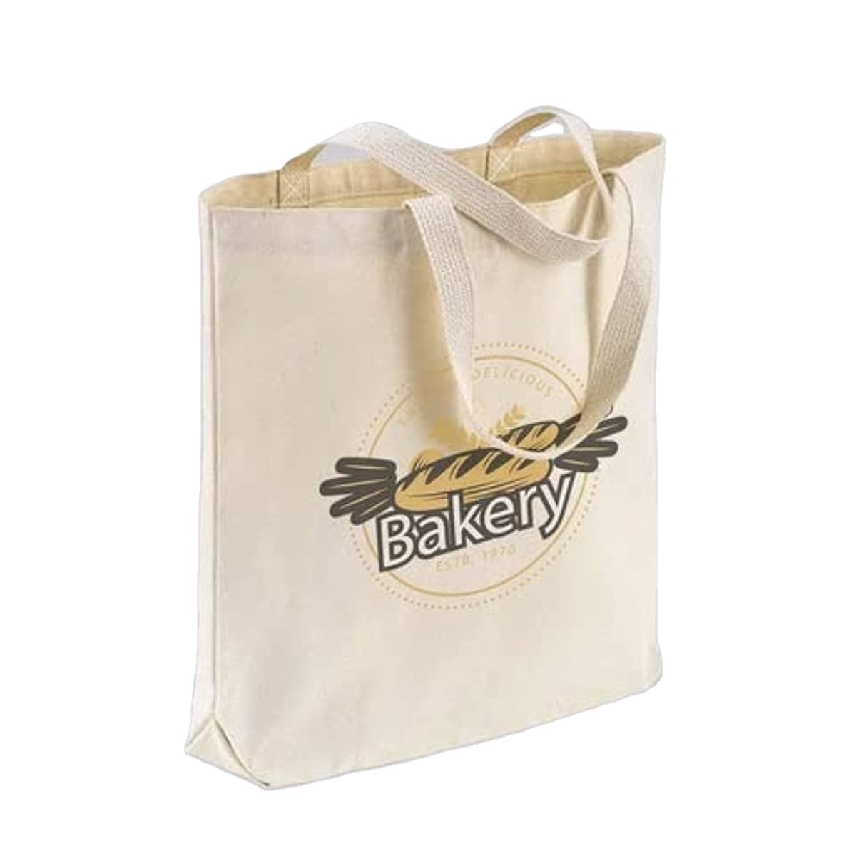 Recyclable Customize Promotional Jute Foldable Casual Durable Decorative Craft Cotton Canvas Shopping Tote Bag