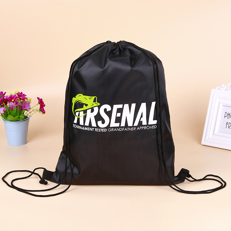 Factory Direct Sales Recycled Nylon Backpack String Sport Custom Shoe Dust Bag Drawstring Bag pack