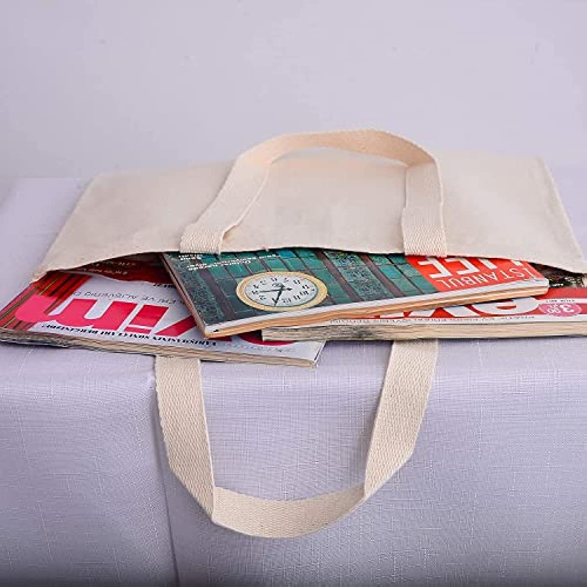 Recyclable Customize Promotional Jute Foldable Casual Durable Decorative Craft Cotton Canvas Shopping Tote Bag