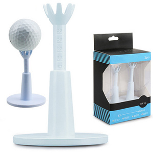 2PCS/Pack Adjustable driving range unique plastic cup Tees White Plastic Golf Tees Golf Practice Tee