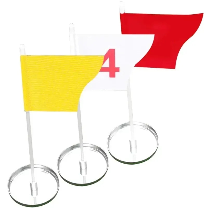 Golf putting green cup hole with flag logo custom acceptable stainless steel cup with flag number marked golf course