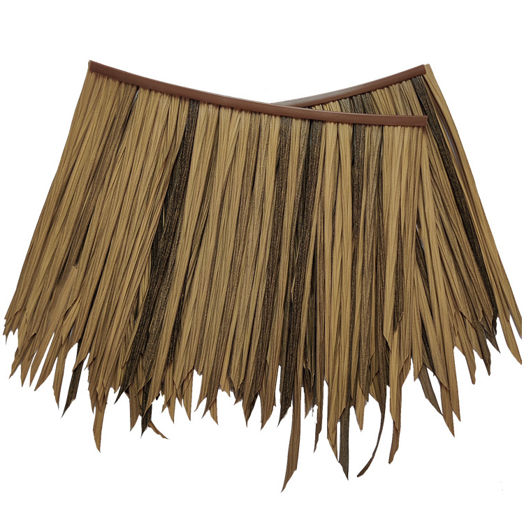 Durable Beach Synthetic Umbrella Plastic Palm Leaf Thatch Roof Simulation Thatch Roof Thatch