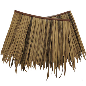 Durable Beach Synthetic Umbrella Plastic Palm Leaf Thatch Roof Simulation Thatch Roof Thatch