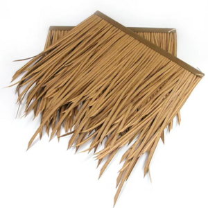 Good Quality PVC Thatch Gazebo Palm Leaf Roofing Palapa Artificial Synthetic Thatch Roofing