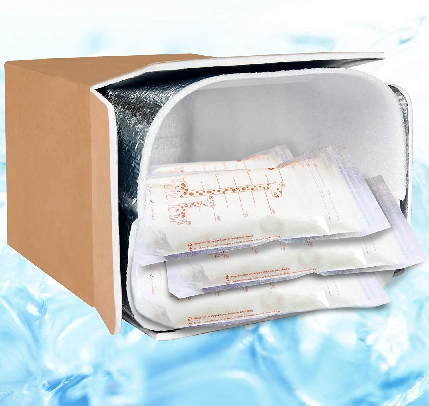 Double Insulated Carton with Foil Insulated Bag Liner, Small Mailing Box, Shipping Box for Mailing, Shipping, Packing, Moving