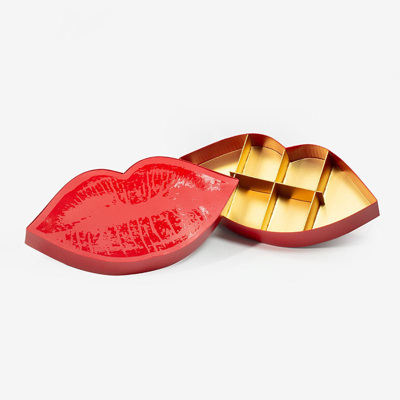 Red Lip Shaped Gift Box Children Candy Snack Packaging Gift Box lip gloss packaging box