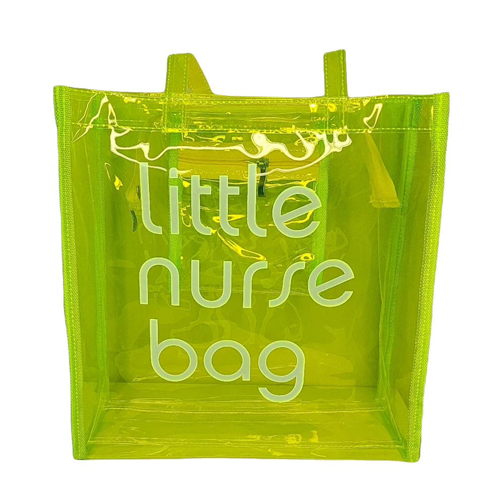 Fashionable Women Nurse Accessories Tote Bag Personalized Waterproof Clear Neon Black  PVC Custom Nurse Lunch Shopping Tote Bag