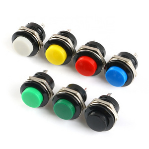 7 Colors R13-507 16MM Round Non locking Self Reset Jog Push Button Switch