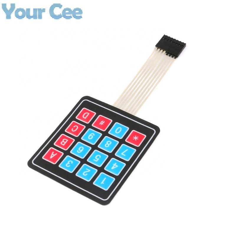 Custom Membrane Switch 4x4 Matrix Keypad,16 Keys Numeric Keypad