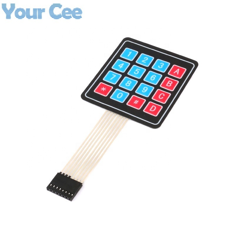 Custom Membrane Switch 4x4 Matrix Keypad,16 Keys Numeric Keypad