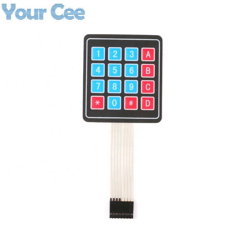 Custom Membrane Switch 4x4 Matrix Keypad,16 Keys Numeric Keypad