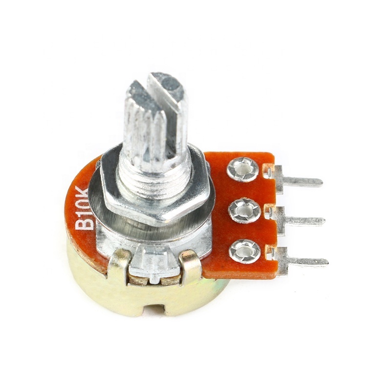 WH148 B1K B2K B5K B10K B20K B50K B100K B250K B500K B1M 3 Pin 15mm Shaft Single Potentiometer