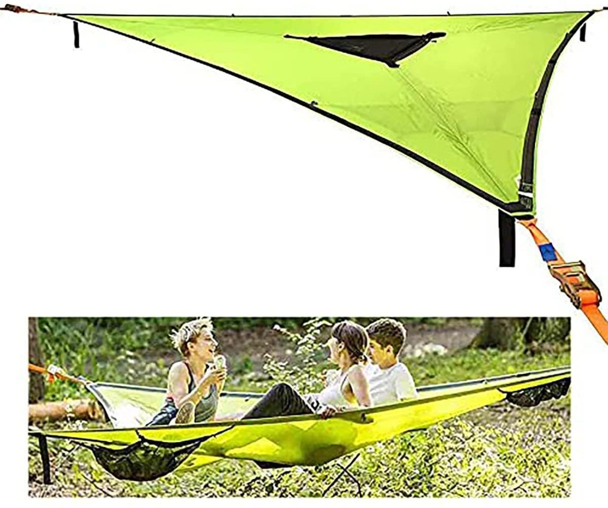 Hot Sale Portable Aerial Multi-person Camping Hammock Famiy Big Triangle Hammock