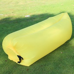 Inflatable Lounger Air Sofa Lightweight Beach Sleeping Bag Air Hammock Folding Rapid Inflatable Sofa for Beach, Camping, Travel