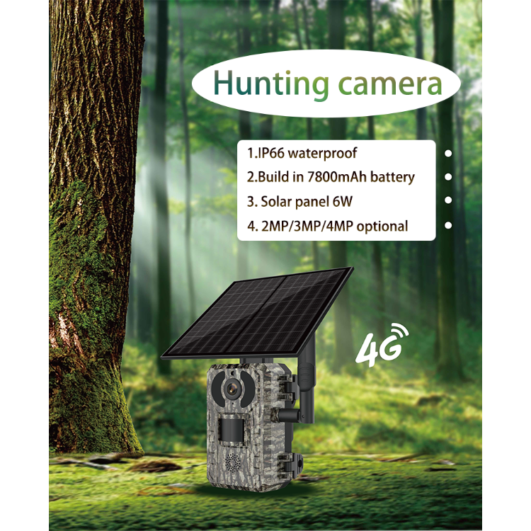 4MP Solar Hunting Trail Camera 4G SIM Wildlife Tracking Surveillance Infrared Night Vision Wild Cameras Photo Traps APP Ucon