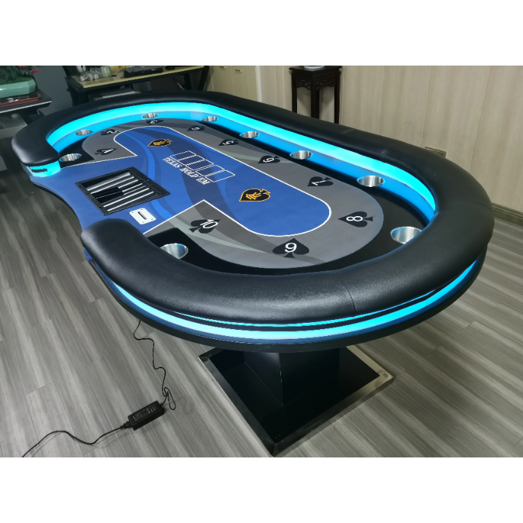 Your-city Texas Table Casino Poker Table Gambling Table For 10 Players With Led