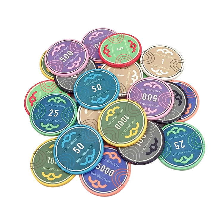 Customize 39mm Casino Texas Hold's Ceramic Poker Chip Set With High Quality 10g/Piece Design Logo And Denomination Factory