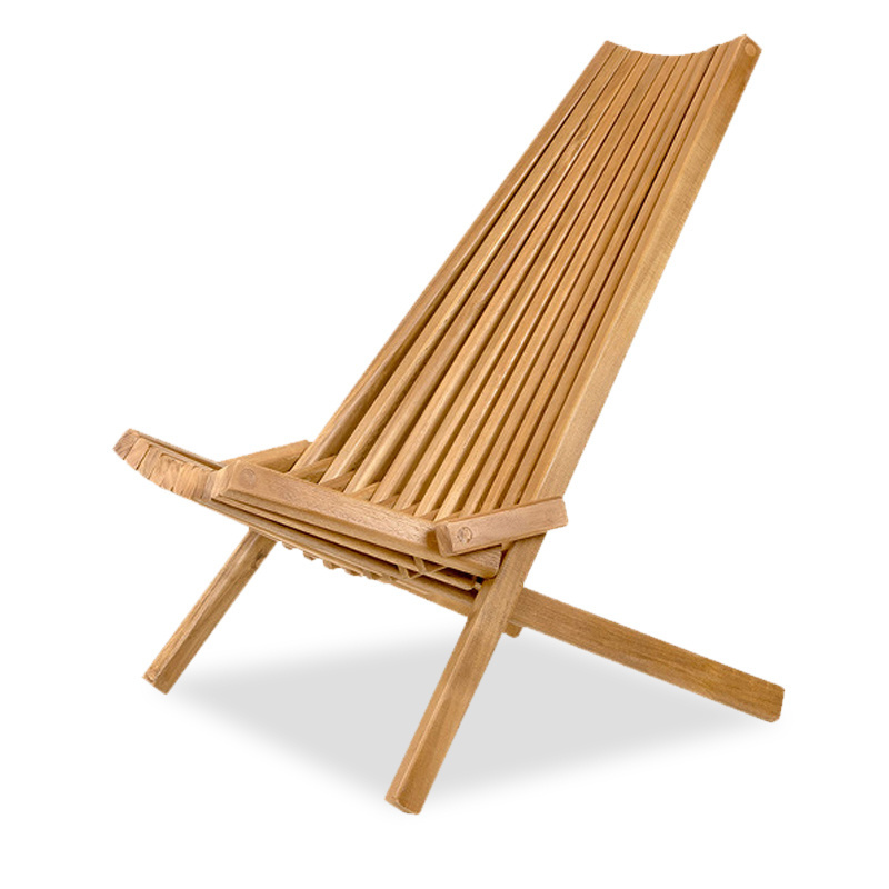 Your-city Hot Sale Outdoor Furniture Wooden Beach Chair Folding Camping Recliner Low Profile Acacia Wood Lounge Chair