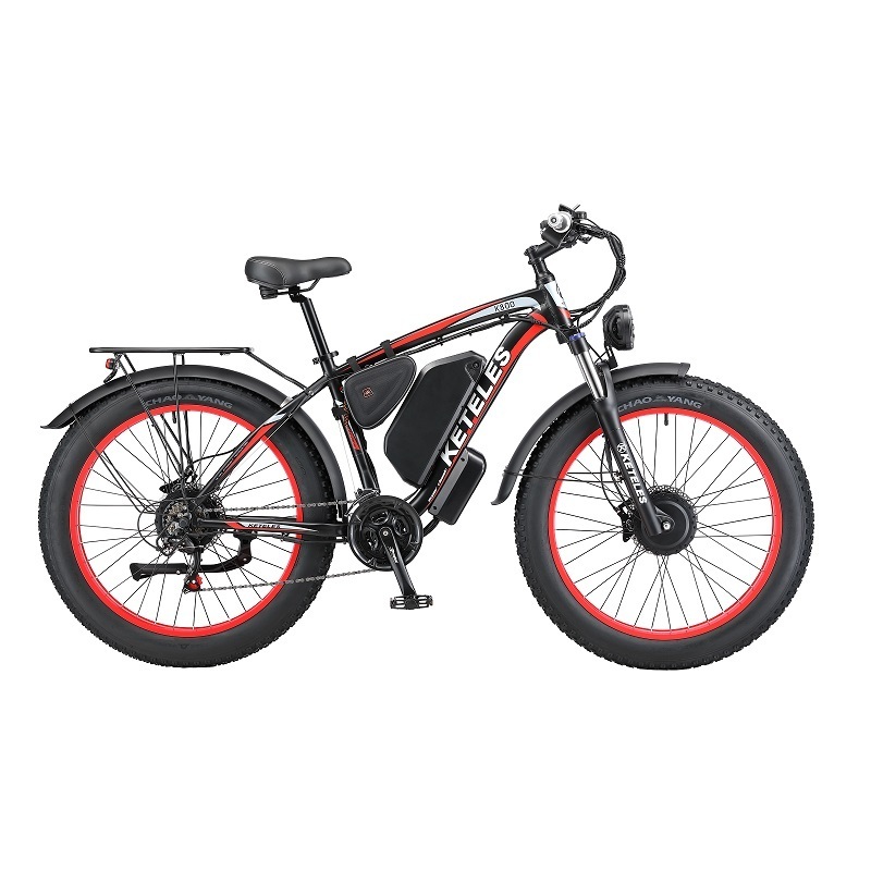 Original Manufacturer K800 23ah Battery 26x4.0 Inch Fat Tire E-bike 2000w Electric Bike With Front And Rear Dual Motor