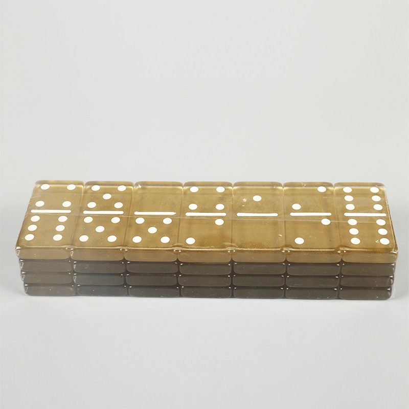 Wholesale Aluminum Box Custom Logo Mexican Train Antique Domino Game Domino Set Case Toys White Pvc With Dominoes Box