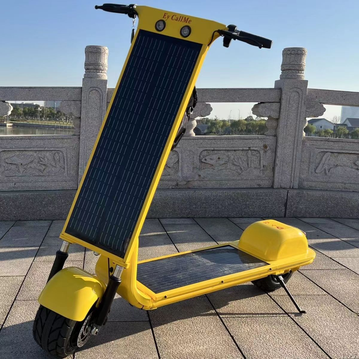 2023 App Energy Conservation Tech Anti-impact Energy Charging Free Foldable E Adult Mobility Solar Panel Electric Solar Scooter