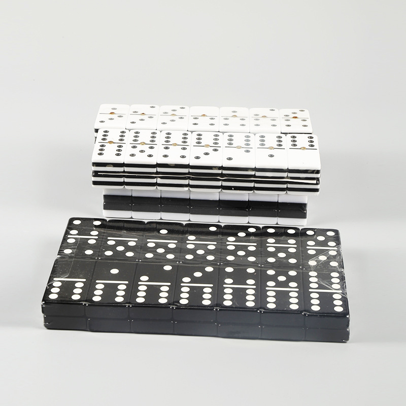 Wholesale Aluminum Box Custom Logo Mexican Train Antique Domino Game Domino Set Case Toys White Pvc With Dominoes Box