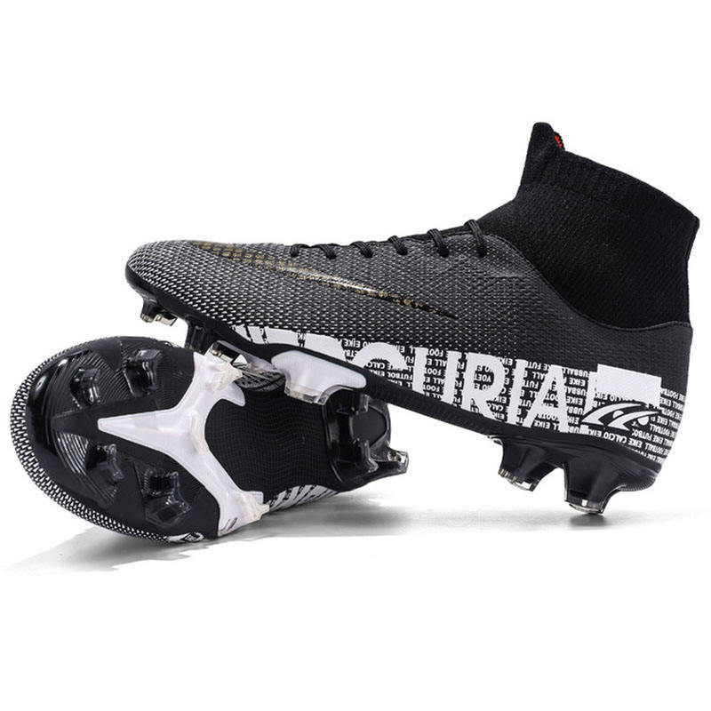 2023 Trend Men's Sneakers Men Soccer Shoes Adult Kids High Ankle Football Boots Cleats Grass Training Sport Footwear