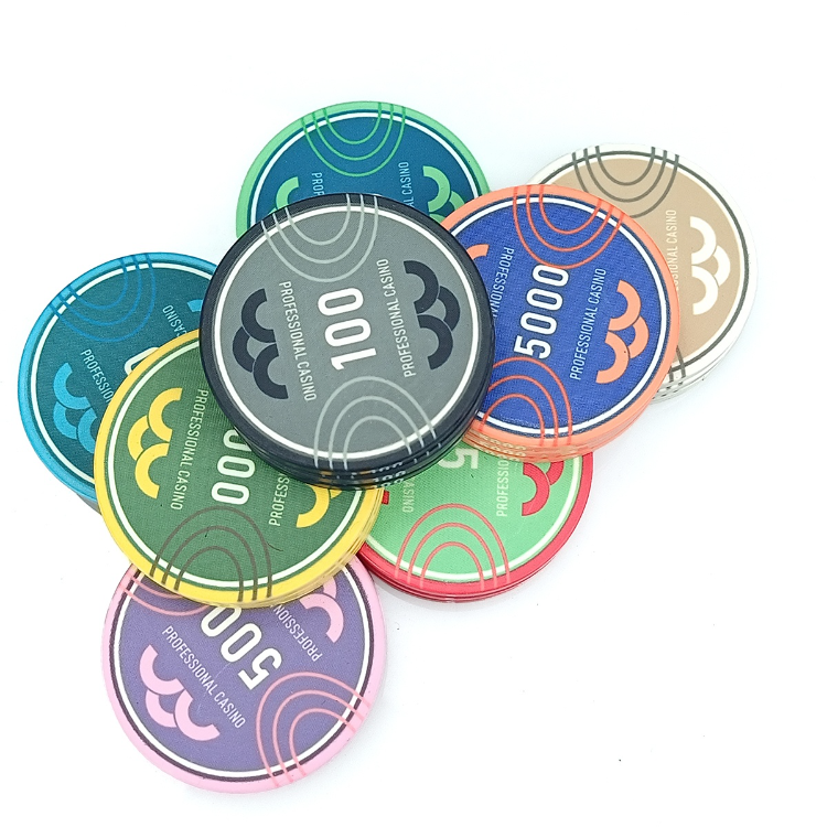 Customize 39mm Casino Texas Hold's Ceramic Poker Chip Set With High Quality 10g/Piece Design Logo And Denomination Factory