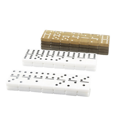 Wholesale Aluminum Box Custom Logo Mexican Train Antique Domino Game Domino Set Case Toys White Pvc With Dominoes Box