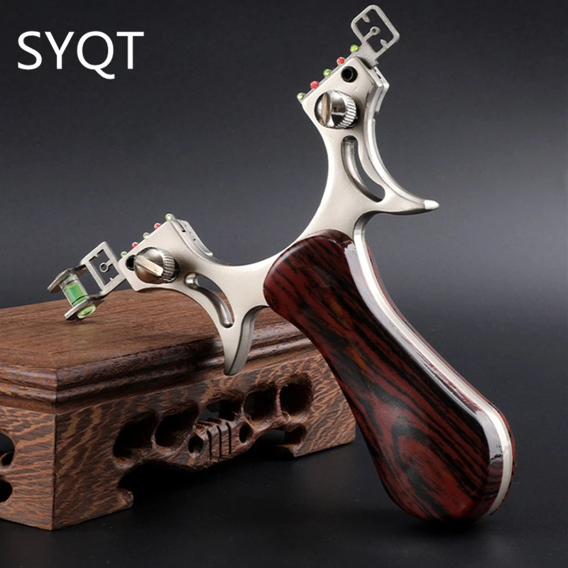 Your-city Zinc Alloy Slingshot Laser Aiming Powerful Catapult Hunting Outdoor Competition Precision Slingshot Infrared