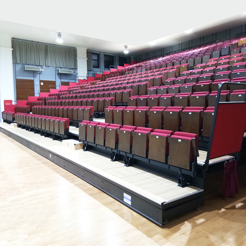 Retractable Bleachers Rear-folding Stadium Seat Chair Indoor Gym Bleachers Manufacturers Telescopic Bleachers Plastic Seating