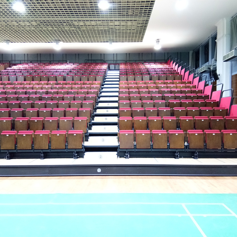 Retractable Bleachers Rear-folding Stadium Seat Chair Indoor Gym Bleachers Manufacturers Telescopic Bleachers Plastic Seating