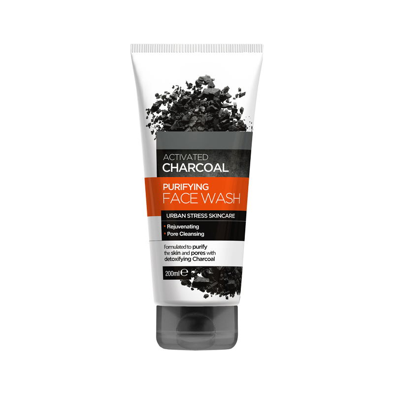 Private label hydrating skin care bamboo charcoal face wash for men