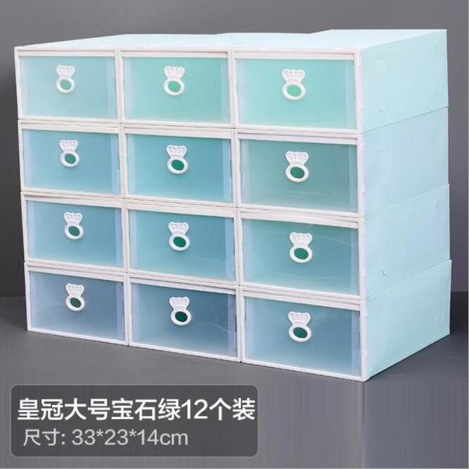 DIY Stacking Foldable Tidy Display Shoe Container Transparent Portable Drop Front Organizer Small Plastic Shoes Cabinet Box