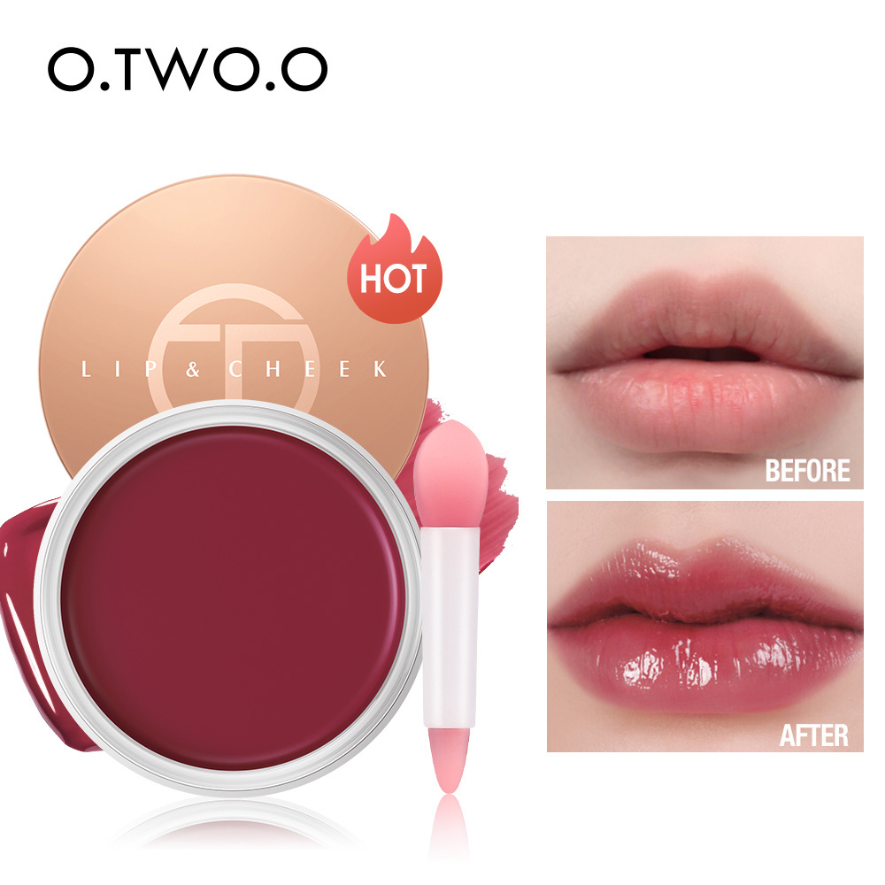 O.TWO.O Lip Balm 6 Colors Plumping Nourish Hydrate with Vitamin E Moisturizer Dual-use For Lip & Cheek Makeup Lip Tint