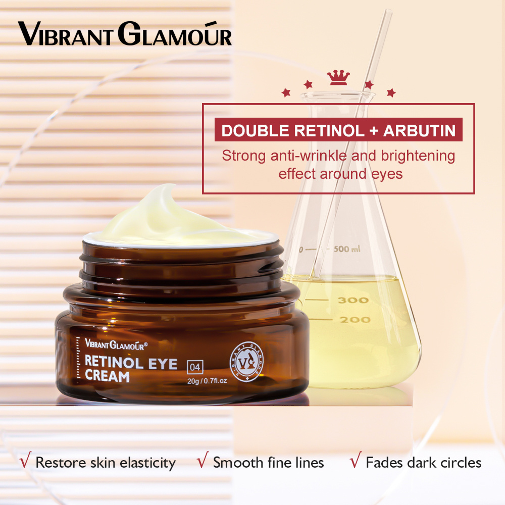 VIBRANT GLAMOUR Anti-aging Skin Care Set Retinol Eye Cream + Face Cream + Retinol Lotion + Retinol Toner