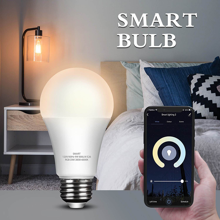 9w E27 E26 B22 Lamp Remote Colourful Rgb Light Dimmable Alexa Bombilla Foco Inteligente Wifi Led Smart Bulb Light Led