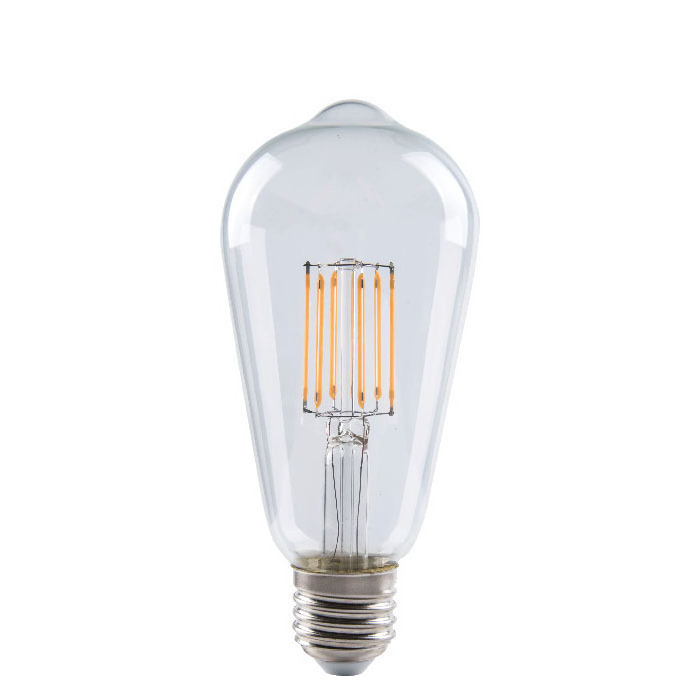 Edison Filament Incandescent Lamp Light Bulb E27 Clear Vintage A55 220V 9W Antique Tungsten Shell Glass Power Brass Living Room