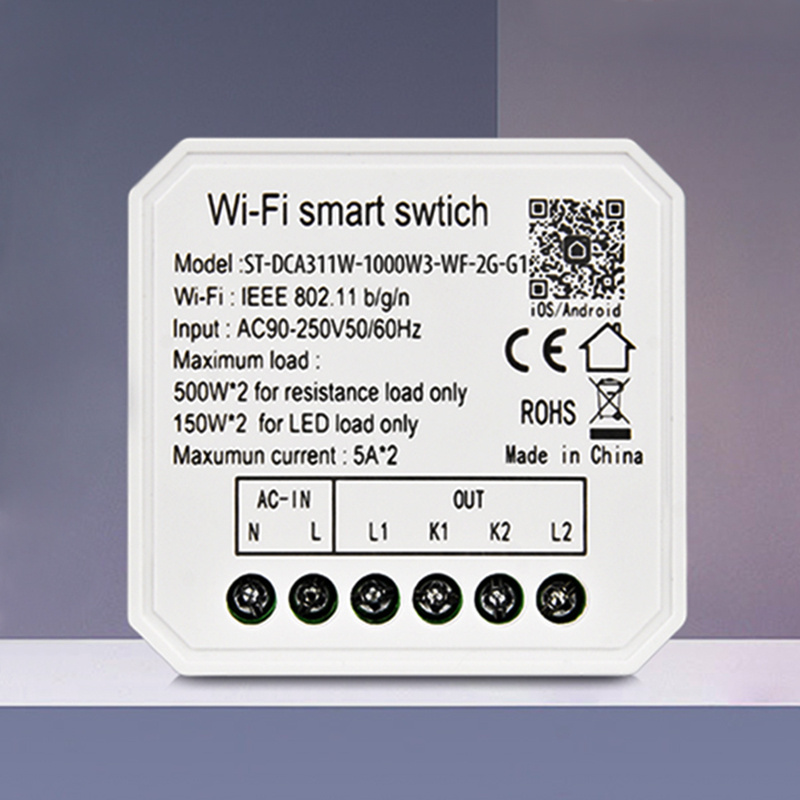 10A 90-250V 50/60Hz Triac Dimmable Tuya Wifi Smart Light Switch