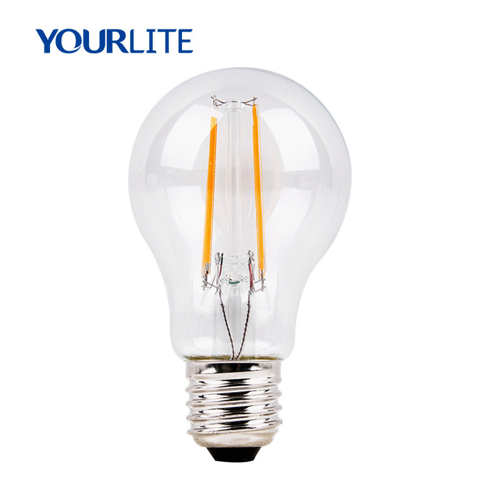 Home Decorative Energy Saving E27 4W 5W 7W 8W 10W 11W 360 Degree A19 LED Filament Bulb