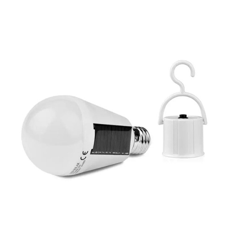 Indoor Outdoor Automatic Charging 12W 380lm IP44 Waterproof E27 Solar Rechargeable Lamp Light LED Emergency Bulb